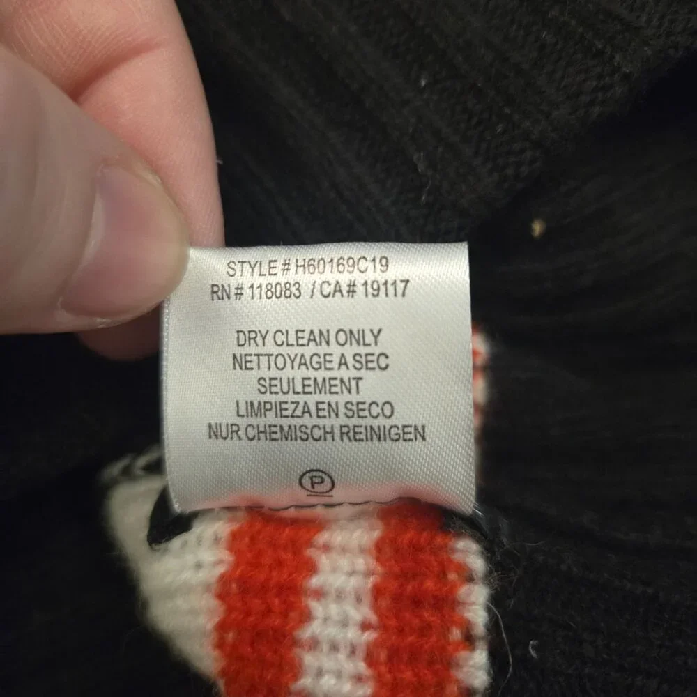 Minnie Rose Cashmere Beanie SKI Striped & Stars Black Winter Gorpcore NWT